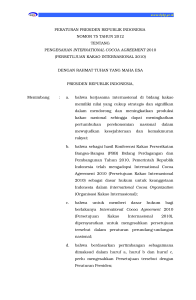 Peraturan Presiden Republik Indonesia Nomor 75 Tahun