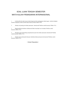 mata kuliah pemasaran internasional