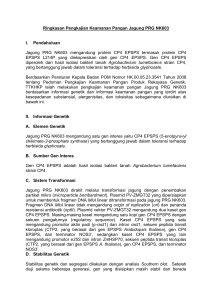 Ringkasan Pengkajian Keamanan Pangan Jagung PRG NK603 I