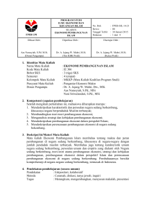 1. Identitas Mata Kuliah Nama Mata Kuliah : EKONOMI