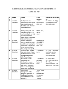 DAFTRA PUBLIKASI ARTIKEL ILMIAH NASIONAL DOSEN FPIK UB