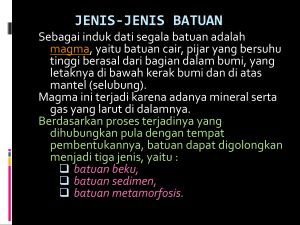 Jenis-Jenis Batuan