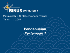 ekonomi teknik - Binus Repository