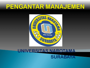 pengantar manajemen - Universitas Narotama
