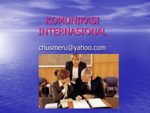 komunikasi internasional - S1 Ilmu Komunikasi UNSOED