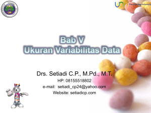 BAB V Ukuran Variabilitas Data