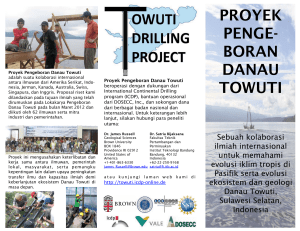 proyek penge- boran danau towuti