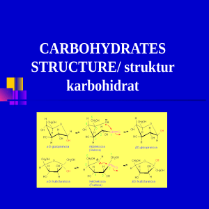 CARBOHYDRATES STRUCTURE/ struktur karbohidrat