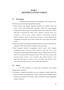 bab 5 kesimpulan dan saran - UNPAR Institutional Repository
