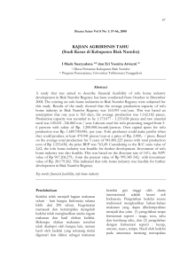 KAJIAN AGRIBISNIS TAHU - Jurnal Universitas Tribhwuana