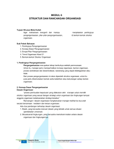 modul 6 struktur dan rancangan organisasi