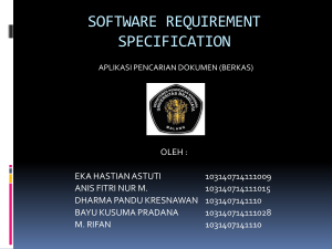 SOFTWARE REQUIREMENT SPECIFICATION