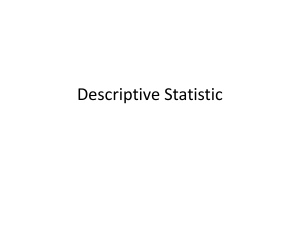 Descriptive Statistic - E