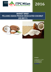 market brief peluang usaha produk desiccated coconut