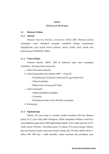 BAB 2 TINJAUAN PUSTAKA 2.1 Diabetes Melitus