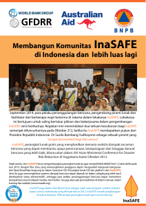 Membangun Komunitas InaSAFE di Indonesia dan lebih luas
