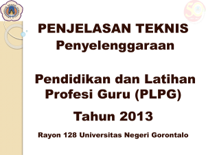 penjelasan teknis penyelenggaraan plpg tahun