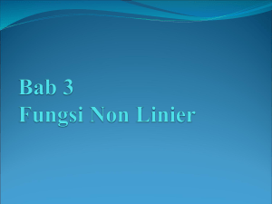 Bab 3 Fungsi Non Linier