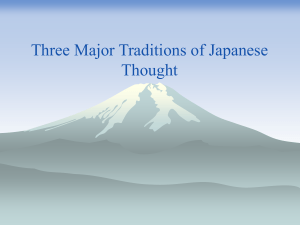 Three Major Traditions of Japanese Thought