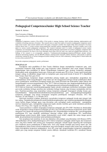 Pedagogical CompetenceJunior High School Science Teacher
