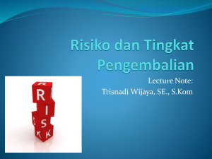 Risiko dan Tingkat Pengembalian