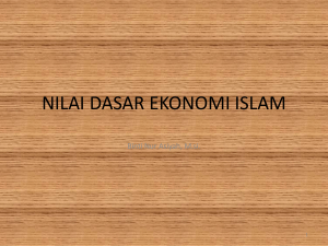 nilai dasar ekonomi islam