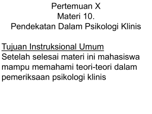 Materi 10 Pendekatan Psi Kli (Interpersonal)