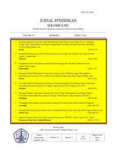 jurnal pendidikan - Universitas Serambi Mekkah