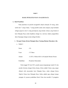 BAB V HASIL PENELITIAN DAN ANALISIS DATA A. Hasil Penelitian