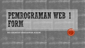 PEMROGRAMAN WEB 1 FORM