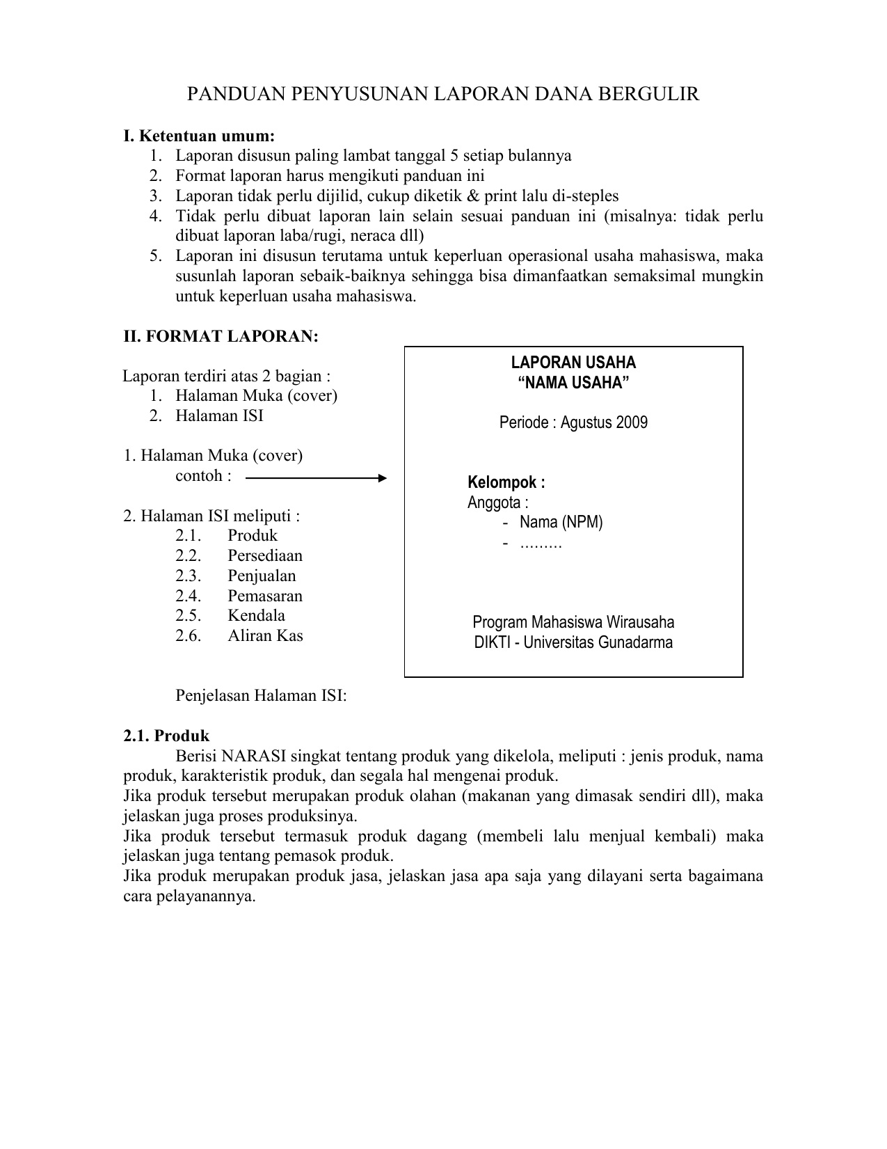 Contoh Laporan Laba Rugi Usaha Makanan - Nusagates