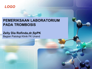 pemeriksaan laboratorium pada trombosis