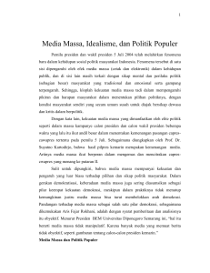 Media Massa, Idealisme, dan Politik Populer