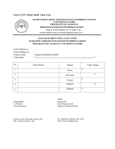Form UT-07 Daftar Hadir Ujian Tesis