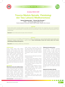 Trauma Medula Spinalis: Patobiologi dan Tata Laksana