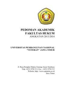 BAB I - Fakultas Hukum - UPN "Veteran" Jawa Timur