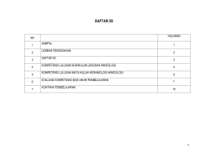 DAFTAR ISI NO HALAMAN 1 SAMPUL 1 2 LEMBAR PENGESAHAN