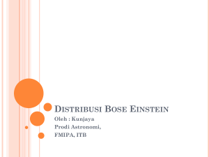 Distribusi Bose Einstein - Himastron