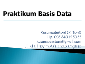 Basis data - Universitas Dian Nuswantoro