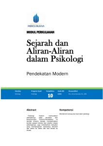 Modul Sejarah dan Aliran Psikologi [TM11].