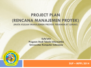 project plan (rencana manajemen proyek)