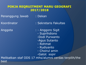 pokja reqruitment maru geografi 2012-1013