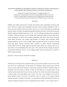 Pengaruh Pemberian Informed Consent terhadap