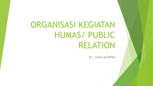 organisasi kegiatan humas/ public relation