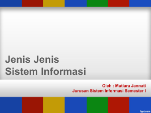 2. Sistem Informasi Manajemen (MIS)