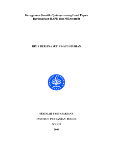 Keragaman Genetik Gyrinops verstegii asal Papua