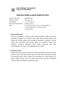 RPS Sistem Produksi - E Learning UPN Veteran Yogyakarta