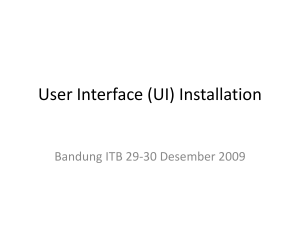 User Interface (UI) Installation - EUAsiaGrid