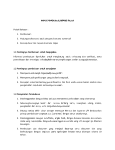 Konsep Dasar Akuntansi Pajak- Pertemuan 1