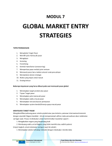 modul 7 global market entry strategies